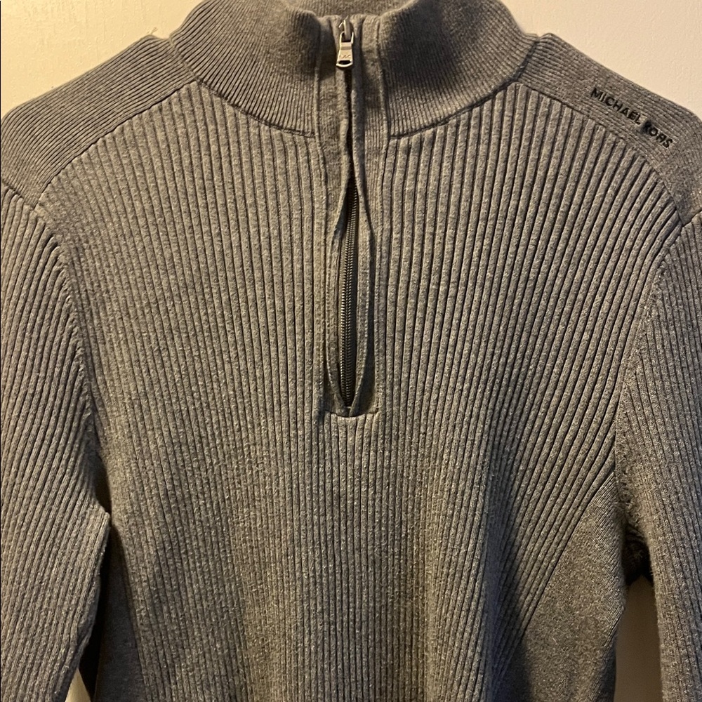 Michael Kors Men's Zip-Up Sweater in Gray